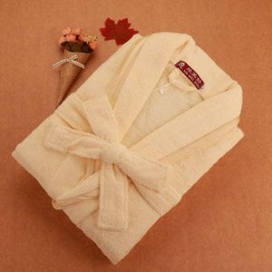 Badjas Katoen Mannen 100% Katoenen Handdoek Fleece Kimono Badjas Warme Lucht Paar pyjama nachtjapon lange mouwen herfst winter