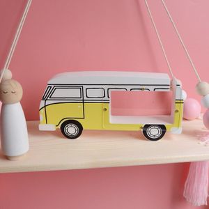 Hout Camper van Vormige Spaarpot Auto Vorm Besparing Box Coin Spaarpot Keramische Bus Spaarpot Kid Speelgoed