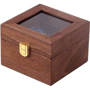 2 Slots Retro Rode Houten Horloge Vitrine Paar Horloges Box Holder Sieraden Collection Opslag Horloge Organizer Box Kist