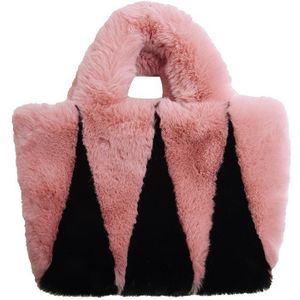 Winter Faux Fur Handtas En Portemonnee Keten Crossbody Tassen Voor Vrouwen Mode Warm Schoudertas Luxe Vrouwen Handtas