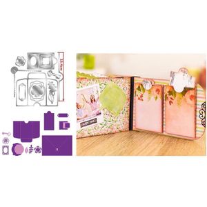 Mini Pocket Frames Albums Waterval Kaarten Tabbladen Pagina 'S Metalen Stansmessen Voor Diy Scrapbooking Ambachtelijke Papier Kaarten Maken