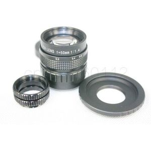 50mm f1.4 CCTV Lens voor Fuji FX + C Mount Fuji FX adapter 2 Macro Ringen Voor fujifilm X-E2 X-E1 X-Pro1 X-M1 X-A3 X-A2 X-T1