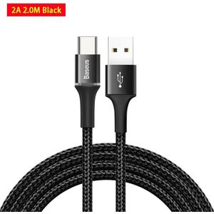 Baseus Usb Type C Kabel 3A Snel Opladen Voor Samsung Mobiele Telefoon Usb Draad Lader Data Kabel 3M Quick charge Usb-kabel Voor Xiao