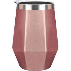 TEENRA Diamant Vorm Roestvrij Staal Koffiekopje Tumbler Cup Diamant 300 ml Vacuüm Cup Double Wall Met Deksel Drinkware