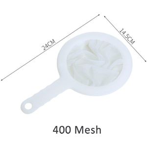1Pcs 100/200/400 Mesh Voor Huishoudelijke Keuken Gadget Herbruikbare Vergiet Zeef Wit Soja Melk Zeef Pp/Polyester