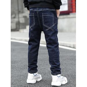 Ienens 5-13Y Jonge Jongen Slanke Jeans Effen Kleur Broek Jongens Denim Lange Broek Mode Kinderen Kids Baby Jongen Jean bodems