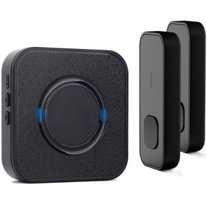 Draadloze Deurbel Waterdichte Stekker In Luid Chime LED Flash 1 + 2 EU/UK Plug smart Deurbel Beveiliging