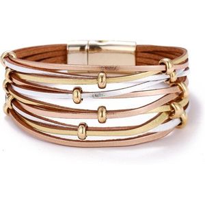 17IF Lederen Armbanden voor Vrouwen Parel Armband Dames Bohemian Multilayer Wide Wrap Armband Vrouwelijke Sieraden