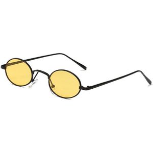 SPLOV Vintage Ovale Steampunk Zonnebril Mannen Vrouwen Kleine Metalen Zonnebril Retro Rijden Bril Oculos De Sol