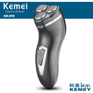 Kemei Oplaadbare Elektrische Scheerapparaat Trimmer Afeitadora Baard Scheerapparaat Drijvende Barbeador Gezichtsverzorging Mannen Scheren Machine