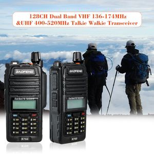 128CH Dual Band VHF 136-174 MHz & UHF 400-520 MHz Walkie Talkie Transceiver Two Way Radio draagbare Handheld Waterdichte