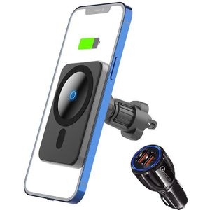 Magnetische Qi Wireless Car Charger Stand Voor iPhone 12Pro 11Pro XS Max 12Mini XR 12 8Plus Samsung S10 Note8 S9 Note9 Pixel XIAOMI HUAWEI LG Dashboard Air vent Rotatie Houder