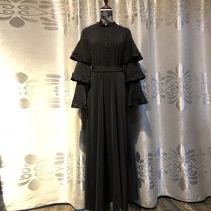 Zwarte Abaya Femme Islam Moslim Jurk Caftan Kaftan Abaya Voor Vrouwen Qatar Omani Elbise Hijab Jurken Robe Dubai Ramadan Kleding