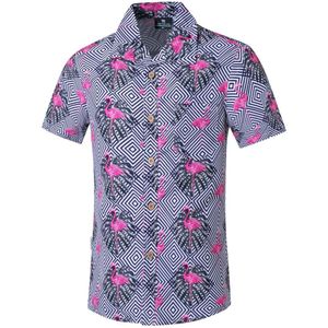 Man Overhemd Casual Zomer Strand Blouse Voor Mannen Print Hawaiian Shirt Losse Casual Knoppen Top Shirt Camisa Masculina 5XL