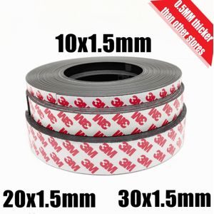 1 Meter/partij Rubber Magneet 10*1 20*1 30*1 Mm Zelfklevende Flexibele Magnetische Strip Rubber magneet Tape Breedte 10Mm/20Mm/30Mm