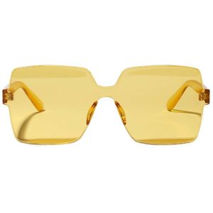 Vrouwen Randloze Vierkante Zonnebril Retro Eyewear Zonnebril Shades