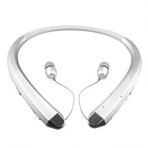 Draadloze Bluetooth Headset Sport Hoofdtelefoon Intrekbare Oordopjes Stereo Oortelefoon Voor Iphone Samsung Lg IJS998