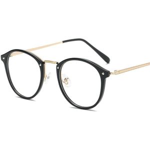 Yooske Brand Ronde Brilmonturen Mannen Retro Transparante Optische Brillen Vrouwen Mode Zwart Roze Clear Lens Eyewear
