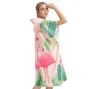 Slinx Sneldrogende Hooded Strand Badjas Zonnebrandcrème Strandlaken Zwemmen Duiken Mantel Seaside Moving Kleedkamer Voor Vrouwen