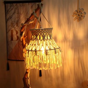 Macrame Lampenkap Hand-Geweven Hanglamp Cover