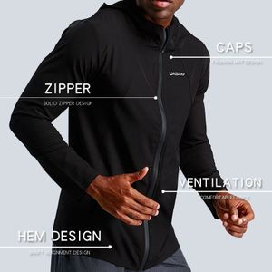 Running Fitness sneldrogende Ademend Volledige Rits Sport Trui mannen Outdoor Capuchon Sport Casual Kleding Lange Mouwen