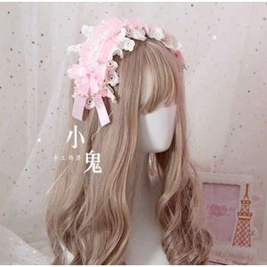 Japanse Zachte Meisje Haarband Kant Haarspeld Lolita Zoete Kc Strik Hoofdband Haarband