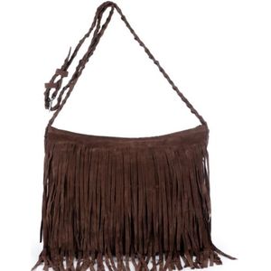 Vrouwen Tassel Fringe Schouder Messenger Portefeuilles Suede Handtas Cross Body Bag Purse