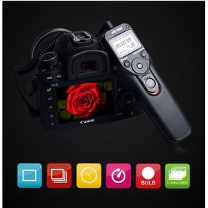 VILTROX Time Lapse Intervalmeter Timer Afstandsbediening Sluiter met Kabel voor Canon EOS camera 70D 60D 700D 650D 1000D 1100D