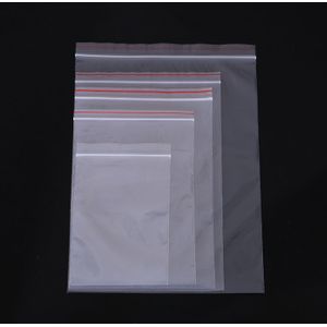50 stks Clear Kleine Zip Lock Plastic Sieraden Bag Hersluitbare Doorzichtige Plastic Pakket Ziplock Zak Dikte 0.08mm