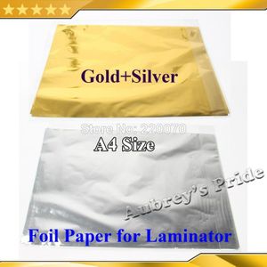 100 Stks (Goud + Zilver) 20x29 Cm A4 Warmdrukfolie Papier Laminator Lamineren Transfere op Elegantie Visitekaartjes