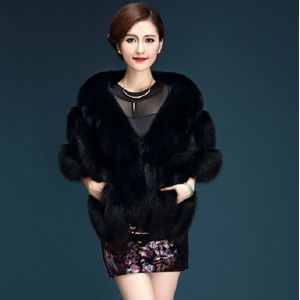 Donkergrijs Bridal Faux Fur Sjaals Wedding Bolero Bovenkleding Jassen Bruiden Winter Cape Bruiloft Avond Wrap