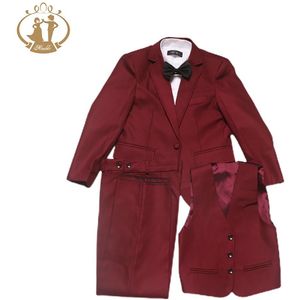 Lente Herfst Formele Kinderen Pak Jongen Wedding Party Prestaties Kostuum Kinderen Blazer Vest Broek Set Kinderen Kleding