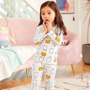 Meisjes Gedrukt Ijsbeer Kinderen Pyjama Met Lange Mouwen Ronde Hals Casual Set Kinderkleding Nachtkleding Nachtkleding Outfit