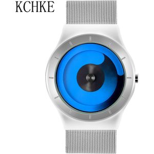 Kchke Heren Horloge High-End Luxe Sport Horloge Rvs Mesh Quartz Horloge Relogio Masculino