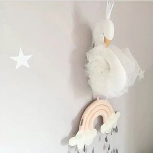 Home Decor Zwaan Pop Knuffels Wall Art Decor 3D Swan Muur Opknoping Meisje Slaapkamer Decoratie Bruiloft Verjaardag Feestartikelen