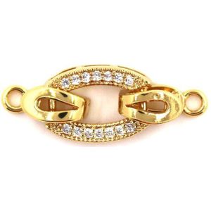 Diy Ketting Armband Connectors Sluiting 18K Gold Plating Koperen Zirconia Sluitingen Voor Sieraden Maken Bevestiging Accessoires