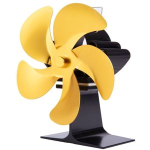 5 Blade Warmte Aangedreven Kachel Ventilator Voor Hout Log Brander Heater Haard Verhoogt