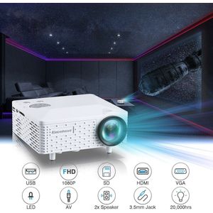 Excelvan BL-18 Mini Led Projector Multimedia Display Ondersteuning 1080P Smartphone Laptop Dvd Tv Box Met Hdmi Vga Av Sd usb-poort