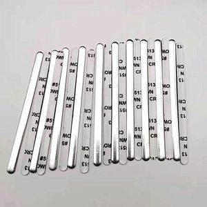 50 Stuks Dubbelzijdig Film Masker Aluminium Strips Diy Neus Lijn Neusbrug Metalen Platte Lijm Smeltlijm aluminium Strips