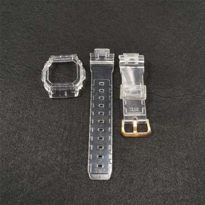 Transparant Rubber Horlogeband Case Voor DW5600 GW-M5610 G-5600 G-5000 Vervanging Band Armband Strap Waterdichte Bezel