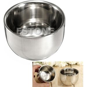 Scheerkwast 7.2 Cm Rvs Metalen Mannen Scheren Mok Kom Cup Voor Shave Brush