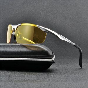 Gepolariseerde Zonnebril Mannen Sunglass Heren Geel Lens Nachtzicht Rijden Zonnebril UV400 Eyewear NX