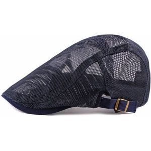 HT2215 Baret Lente Zomer Mannen Vrouwen Cap Verstelbare Krantenverkoper Ivy Platte Cap Ademend Mesh Cap Voor Mannen Vrouwen Solid Plain baret Cap