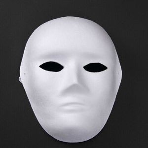 Creatieve Vrouwen Mannen Maskerade Witte Pulp Masker Diy Self Tekening Leeg Gezicht Cosplay Kostuum Accessoires Maskers Kerst Navidad