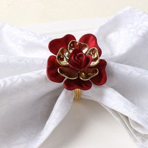 10 stks/partij China Wind prachtige mode pioen servet gesp servet ring voor wedding party red servet houder