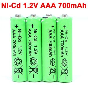 Aaa 1.2V Ni-Cd Batterijen 700 Mah Oplaadbare Ni Cd Batterij 1.2V Ni-Cd Aaa Batterijen voor Elektrische Afstandsbediening Auto Speelgoed Rc Ues