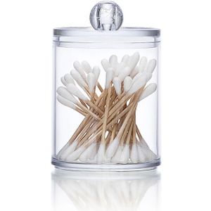 Wattenstaafjes Qtip Opslag Box Acryl Make Organizer Cosmetische Make-Up Wattenschijfje Organizer Sieraden Container (Lege Doos)