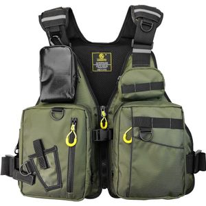 Waterdichte Vissen Reddingsvest Hoge Drijfvermogen Zwemvest Grote Maat Unisex Multifunctionele Multi Pocket Buiten Vissen Vest 낚시조끼