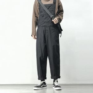 Safari Stijl Multi-Pocket Overalls Mannen Hip Hop Broek Japanse Streetwear Cargo Werk Broek Overall Mannen Casual Baggy broek