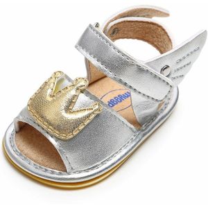 Baby Baby Meisje Zomer Sandalen Pu Leer Angel Wings Gold Crown Anti-Slip Rubberen Zool Prinses Jurk Babyschoenen schoenen